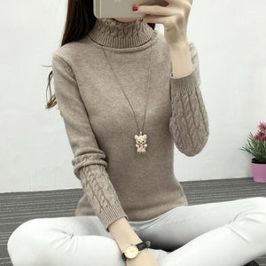 Women Turtleneck Winter Sweater Women 2020 Long Sleeve Knitted Women Sweaters And Pullovers Female Jumper Tricot Tops LY571